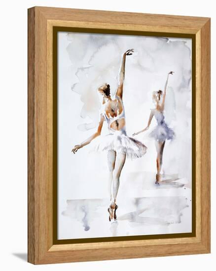 Ballerina In Blue-Aimee Del Valle-Framed Stretched Canvas