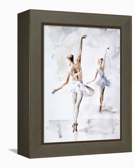 Ballerina In Blue-Aimee Del Valle-Framed Stretched Canvas