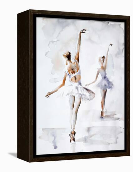 Ballerina In Blue-Aimee Del Valle-Framed Stretched Canvas