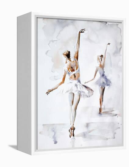 Ballerina In Blue-Aimee Del Valle-Framed Stretched Canvas