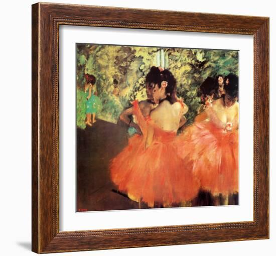 Ballerina in Red-Edgar Degas-Framed Art Print
