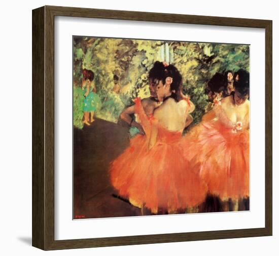 Ballerina in Red-Edgar Degas-Framed Art Print