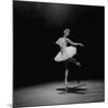 Ballerina Margot Fonteyn in White Costume Balanced on One Toe While Dancing Alone on Stage-Gjon Mili-Mounted Premium Photographic Print
