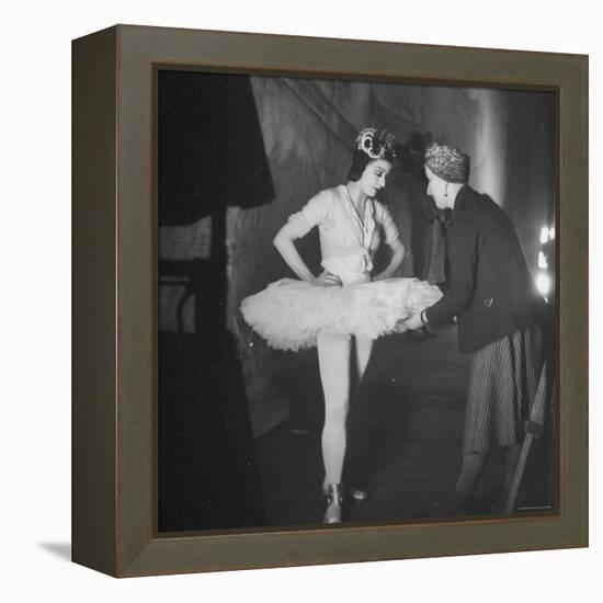 Ballerina Margot Fonteyn Standing in Wings Prepares for Reopening Covent Garden Royal Opera House-David Scherman-Framed Premier Image Canvas