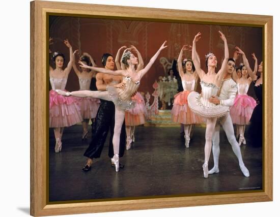 Ballerina Maria Tallchief and Others Performing the Nutcracker Ballet at City Center-Alfred Eisenstaedt-Framed Premier Image Canvas