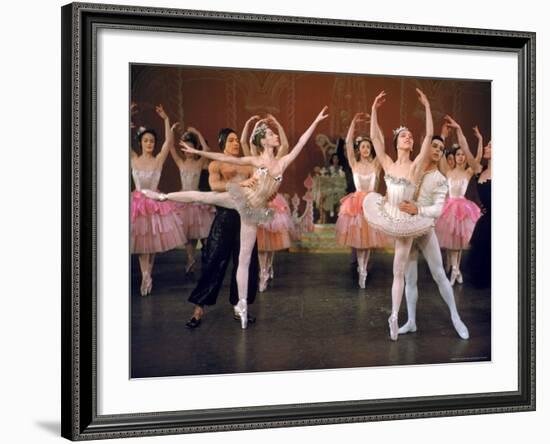 Ballerina Maria Tallchief and Others Performing the Nutcracker Ballet at City Center-Alfred Eisenstaedt-Framed Premium Photographic Print