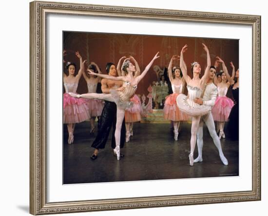 Ballerina Maria Tallchief and Others Performing the Nutcracker Ballet at City Center-Alfred Eisenstaedt-Framed Premium Photographic Print