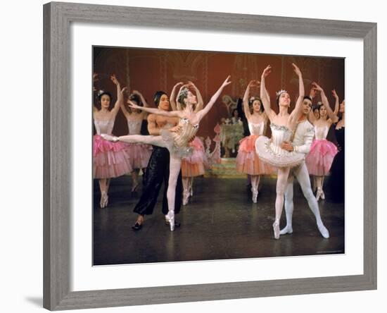 Ballerina Maria Tallchief and Others Performing the Nutcracker Ballet at City Center-Alfred Eisenstaedt-Framed Premium Photographic Print