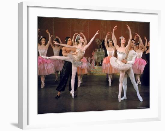 Ballerina Maria Tallchief and Others Performing the Nutcracker Ballet at City Center-Alfred Eisenstaedt-Framed Premium Photographic Print