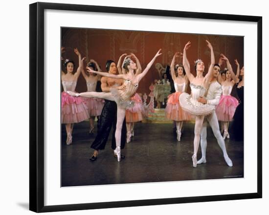 Ballerina Maria Tallchief and Others Performing the Nutcracker Ballet at City Center-Alfred Eisenstaedt-Framed Premium Photographic Print