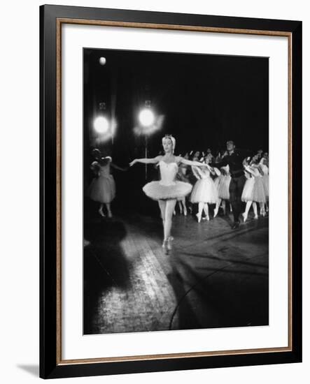 Ballerina Maria Tallchief Appearing in "Swan Lake" with Andre Eglevsky-Ed Clark-Framed Premium Photographic Print