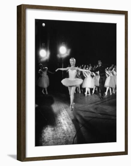 Ballerina Maria Tallchief Appearing in "Swan Lake" with Andre Eglevsky-Ed Clark-Framed Premium Photographic Print