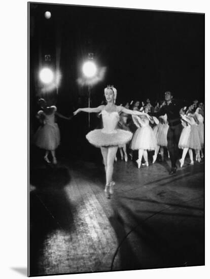 Ballerina Maria Tallchief Appearing in "Swan Lake" with Andre Eglevsky-Ed Clark-Mounted Premium Photographic Print