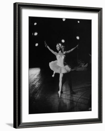 Ballerina Maria Tallchief Performing in "Swan Lake"-Ed Clark-Framed Premium Photographic Print