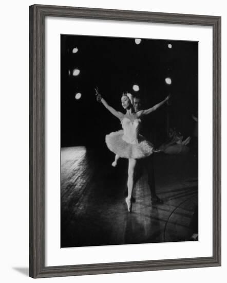 Ballerina Maria Tallchief Performing in "Swan Lake"-Ed Clark-Framed Premium Photographic Print