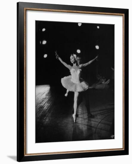 Ballerina Maria Tallchief Performing in "Swan Lake"-Ed Clark-Framed Premium Photographic Print