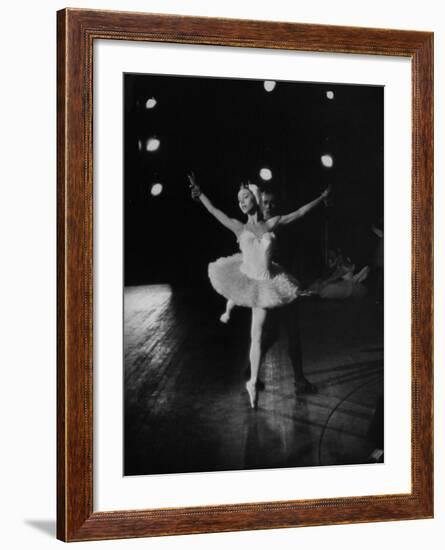 Ballerina Maria Tallchief Performing in "Swan Lake"-Ed Clark-Framed Premium Photographic Print