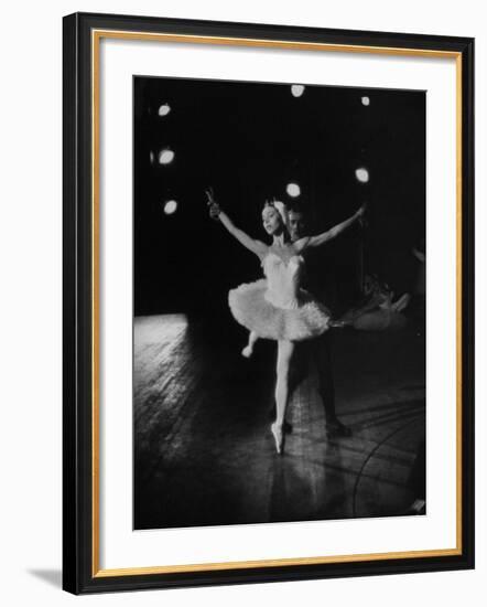 Ballerina Maria Tallchief Performing in "Swan Lake"-Ed Clark-Framed Premium Photographic Print