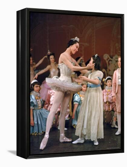 Ballerina Maria Tallchief Performing in the Nutcracker Ballet at City Center-Alfred Eisenstaedt-Framed Premier Image Canvas