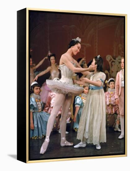 Ballerina Maria Tallchief Performing in the Nutcracker Ballet at City Center-Alfred Eisenstaedt-Framed Premier Image Canvas