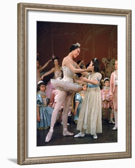 Ballerina Maria Tallchief Performing in the Nutcracker Ballet at City Center-Alfred Eisenstaedt-Framed Premium Photographic Print