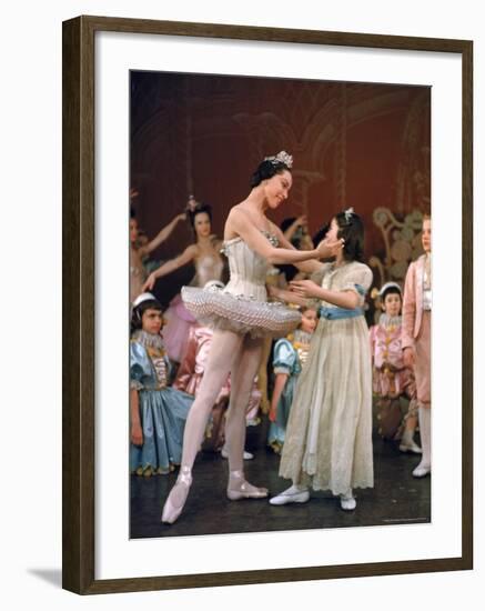 Ballerina Maria Tallchief Performing in the Nutcracker Ballet at City Center-Alfred Eisenstaedt-Framed Premium Photographic Print