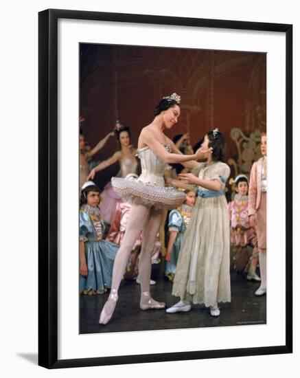 Ballerina Maria Tallchief Performing in the Nutcracker Ballet at City Center-Alfred Eisenstaedt-Framed Premium Photographic Print