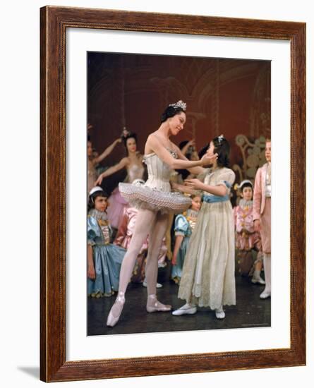 Ballerina Maria Tallchief Performing in the Nutcracker Ballet at City Center-Alfred Eisenstaedt-Framed Premium Photographic Print