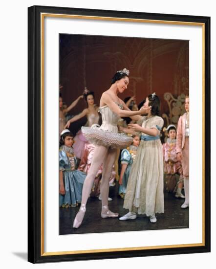 Ballerina Maria Tallchief Performing in the Nutcracker Ballet at City Center-Alfred Eisenstaedt-Framed Premium Photographic Print