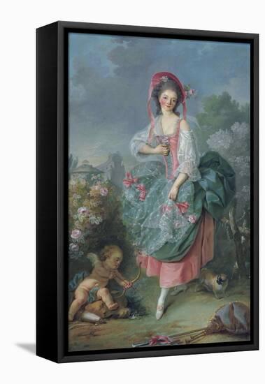 Ballerina Marie-Madeleine Guimard (1743-181) as Terpsichore-Jacques Louis David-Framed Premier Image Canvas