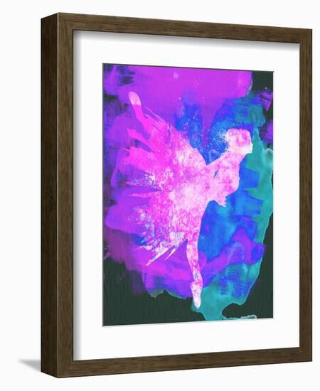 Ballerina on Stage Watercolor 1-Irina March-Framed Art Print