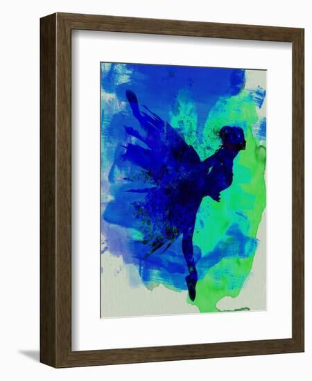 Ballerina on Stage Watercolor 2-Irina March-Framed Art Print