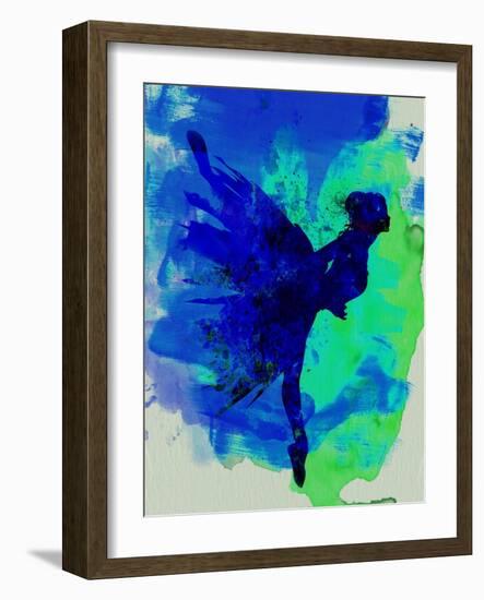 Ballerina on Stage Watercolor 2-Irina March-Framed Art Print