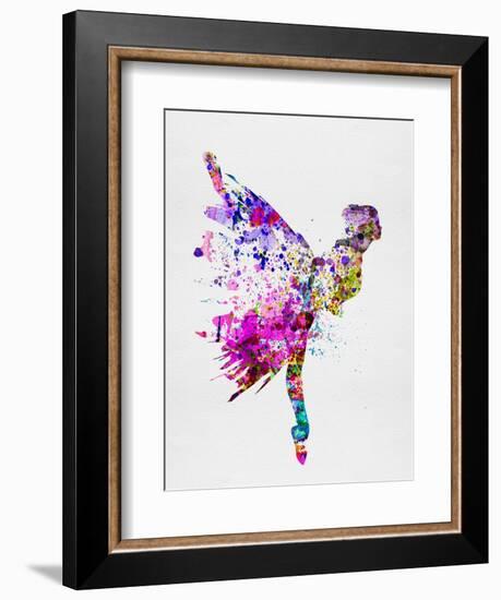 Ballerina on Stage Watercolor 3-Irina March-Framed Premium Giclee Print