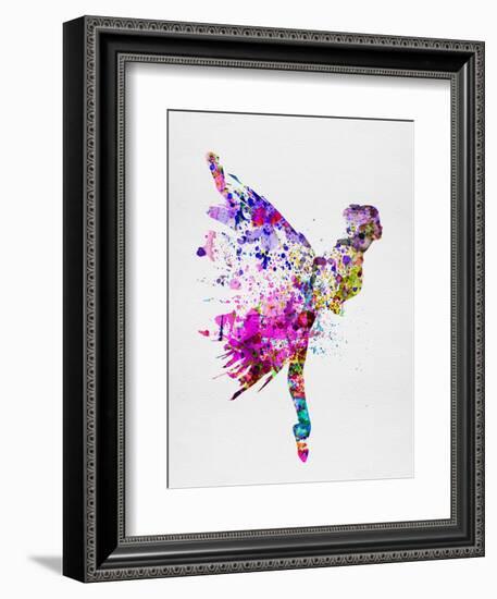 Ballerina on Stage Watercolor 3-Irina March-Framed Premium Giclee Print