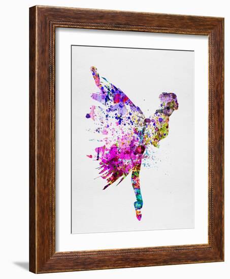 Ballerina on Stage Watercolor 3-Irina March-Framed Art Print