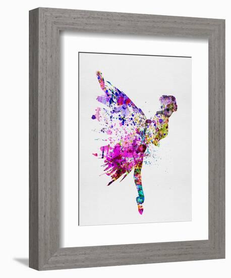 Ballerina on Stage Watercolor 3-Irina March-Framed Art Print