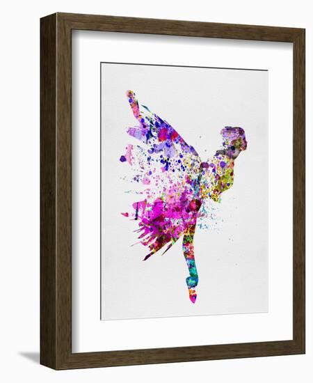 Ballerina on Stage Watercolor 3-Irina March-Framed Art Print