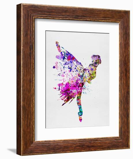 Ballerina on Stage Watercolor 3-Irina March-Framed Art Print