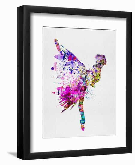 Ballerina on Stage Watercolor 3-Irina March-Framed Art Print