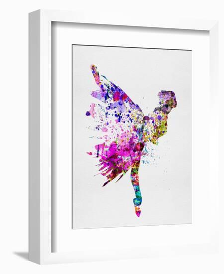 Ballerina on Stage Watercolor 3-Irina March-Framed Art Print