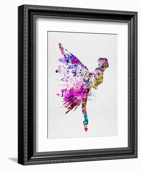 Ballerina on Stage Watercolor 3-Irina March-Framed Art Print