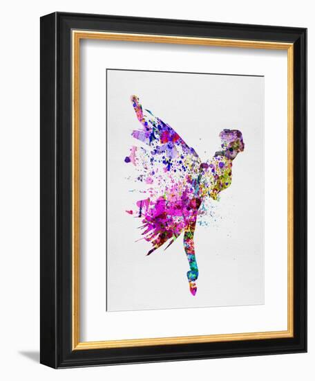 Ballerina on Stage Watercolor 3-Irina March-Framed Art Print