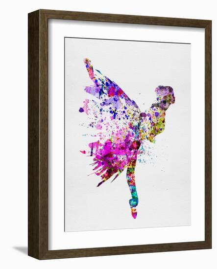 Ballerina on Stage Watercolor 3-Irina March-Framed Art Print