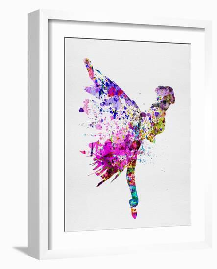 Ballerina on Stage Watercolor 3-Irina March-Framed Art Print