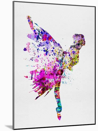 Ballerina on Stage Watercolor 3-Irina March-Mounted Art Print