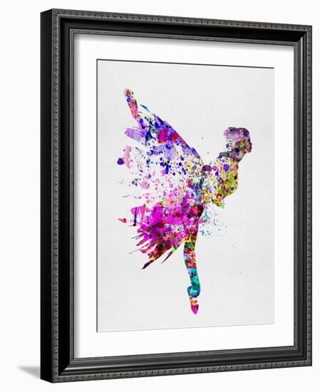 Ballerina on Stage Watercolor 3-Irina March-Framed Art Print