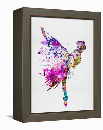 Ballerina on Stage Watercolor 3-Irina March-Framed Stretched Canvas