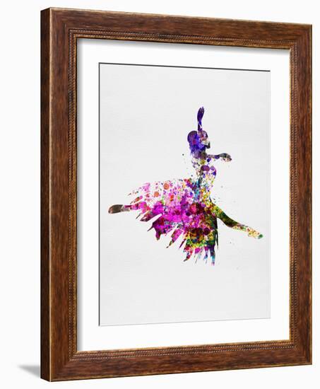 Ballerina on Stage Watercolor 4-Irina March-Framed Art Print