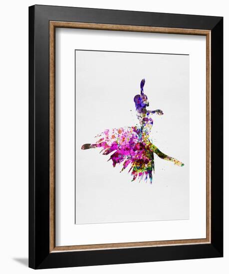 Ballerina on Stage Watercolor 4-Irina March-Framed Premium Giclee Print